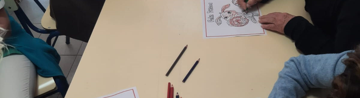 Preschool children participate in a coloring activity, focusing on creativity and fine motor skills development.