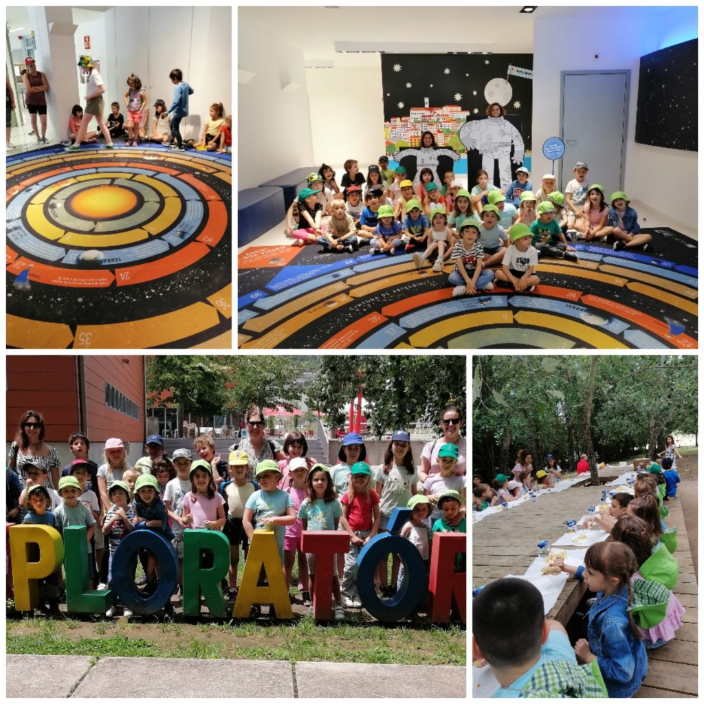 Preschool children on a field trip, exploring a science museum and enjoying a picnic outdoors.