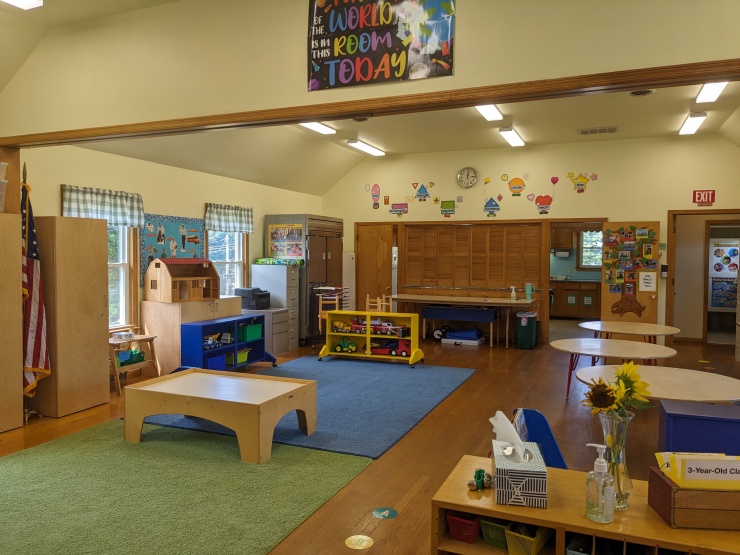 Preschool classroom at Lisbon Pre-Kindergarten with learning materials and play areas