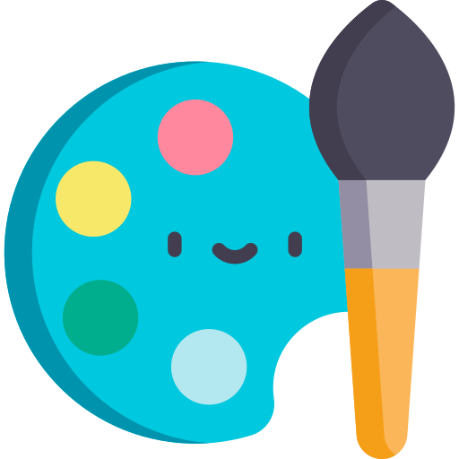 paint palette and brush