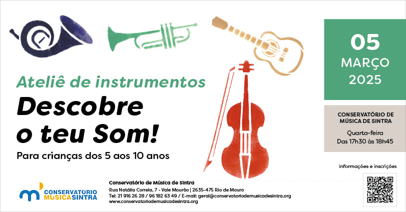 Discover your sound! Music workshop for children aged 5-10.  Conservatório de Música de Sintra.