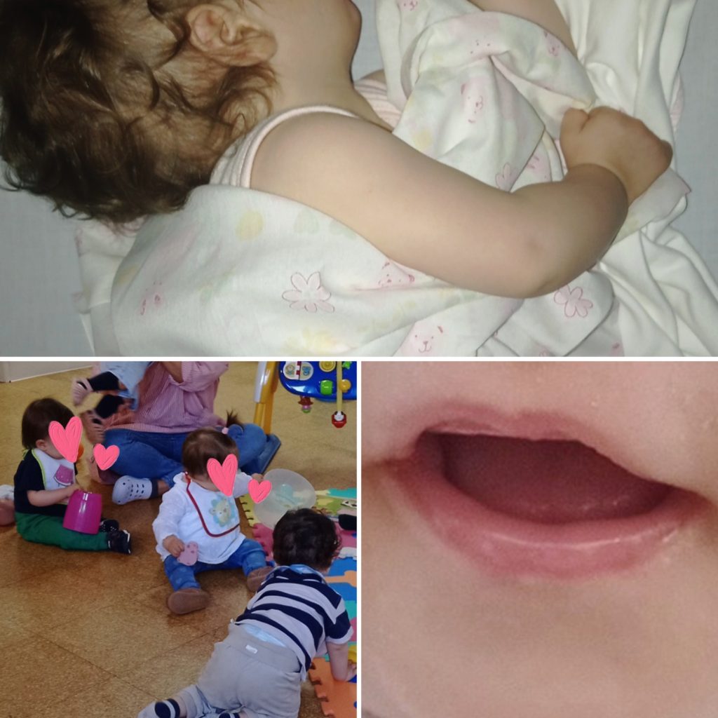 Preschool children playing and napping