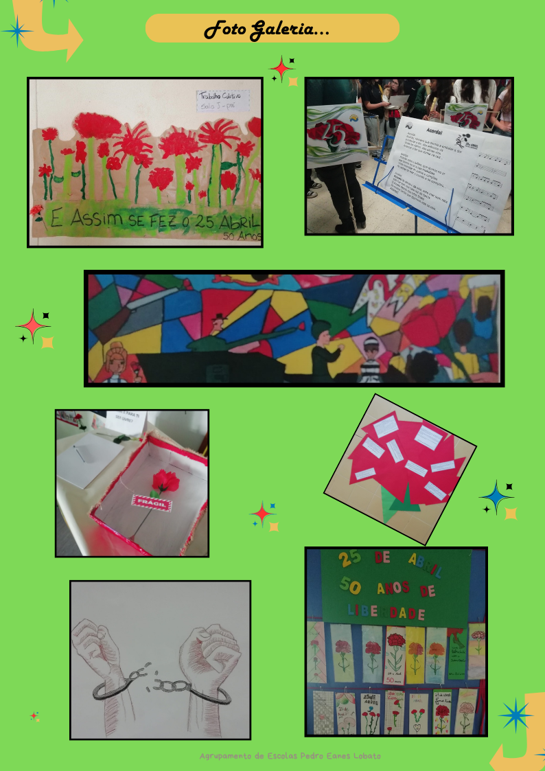 collage of student artwork celebrating 50 years of freedom