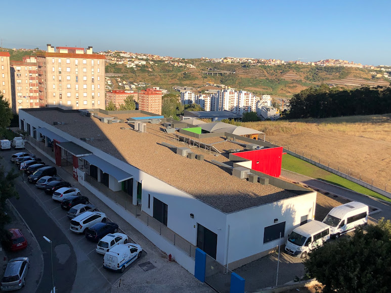 Aerial view of The association Saltarico preschool building