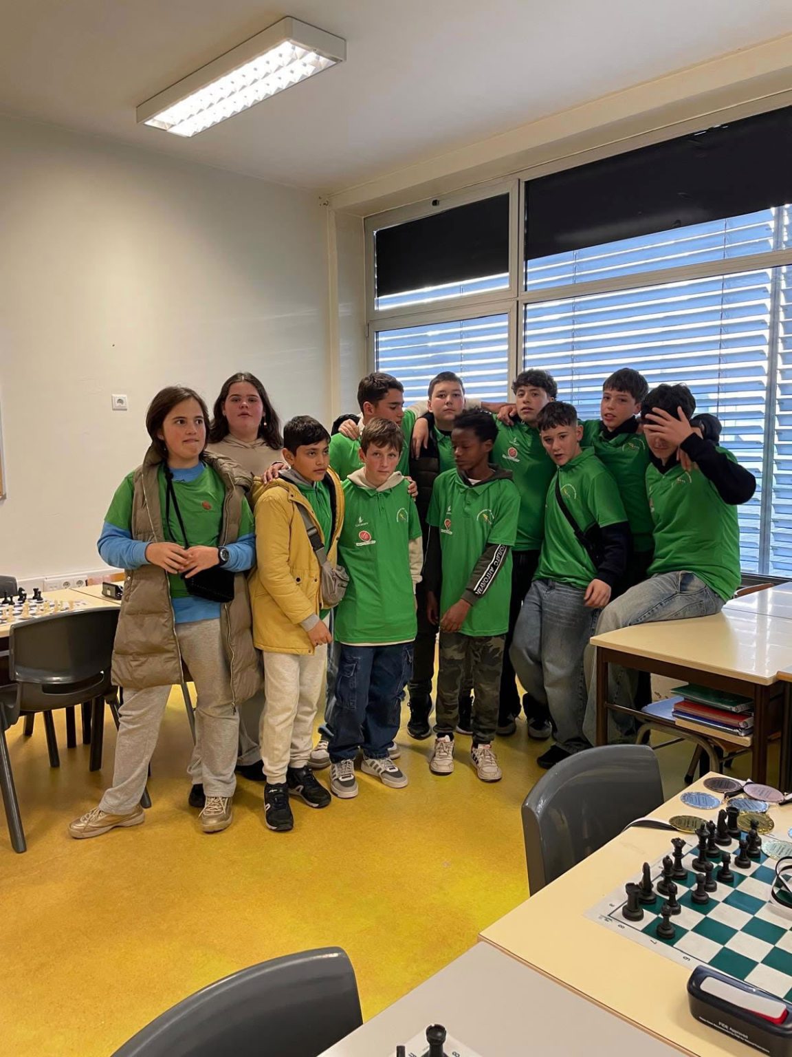 Preschool children participating in a chess tournament