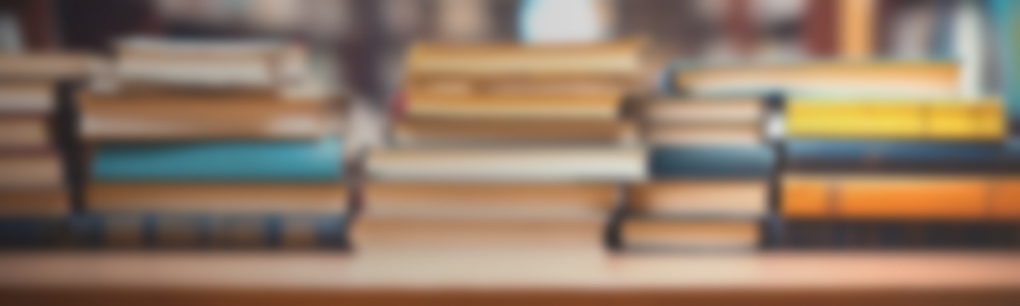 Stack of books on a table