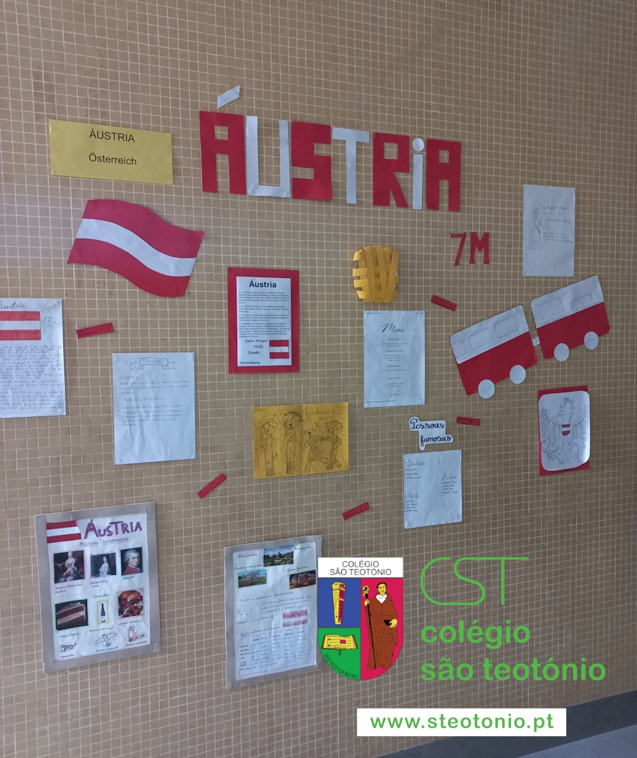 Student project about Austria at Colégio São Teotónio school