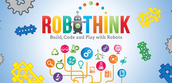 RoboThink program at Colégio Bom Jesus school that teaches children to build, code, and play with robots